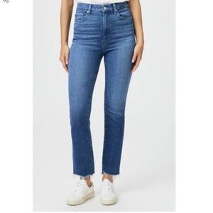 Paige Cindy Raw Edge Straight Leg Jeans